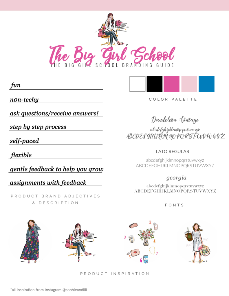 the big girl school branding guide