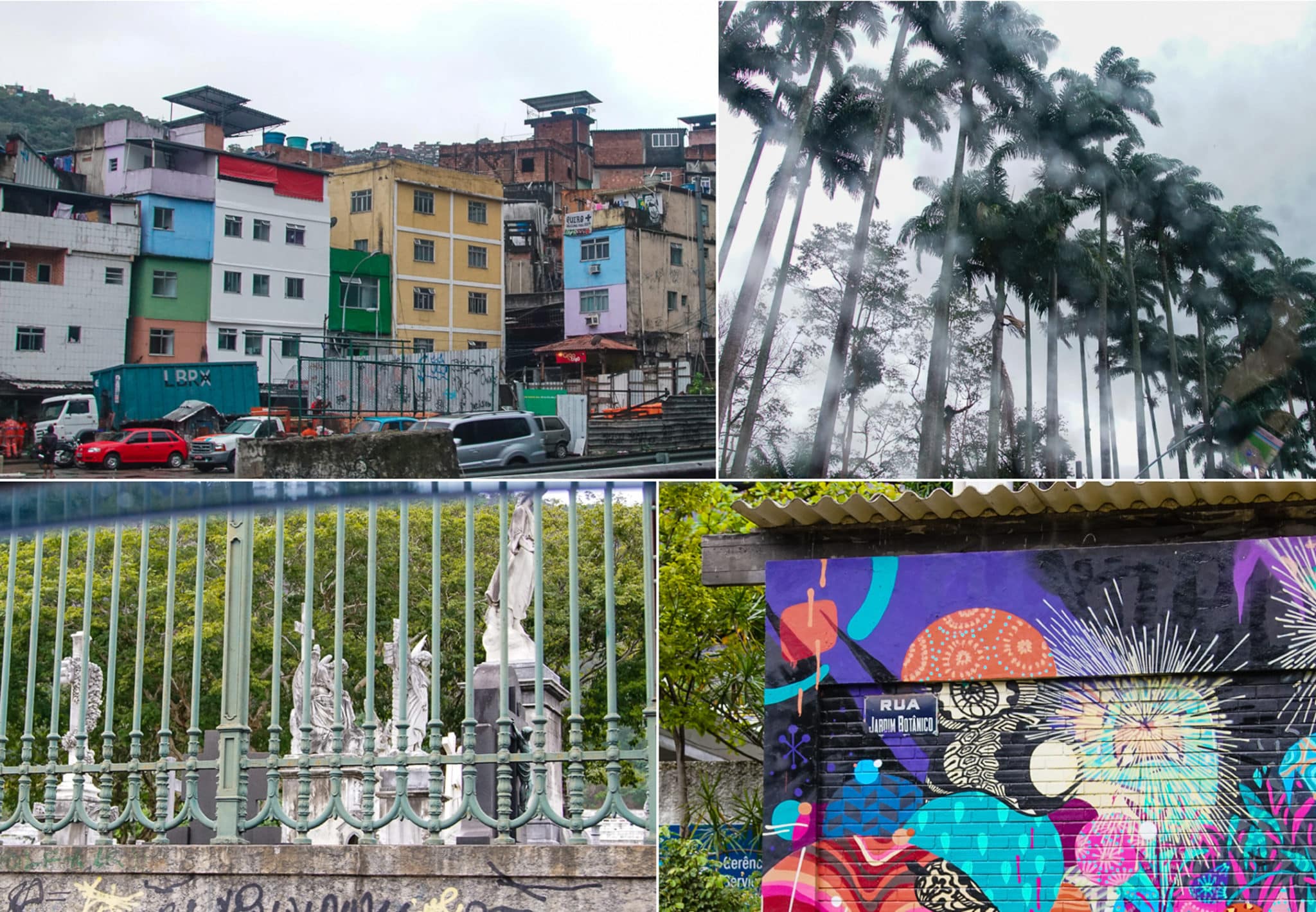 Top Left: Rocinha, the largest Favela in Rio is adjacent to the wealthiest area of Rio. They share the same zip code interestingly enough.