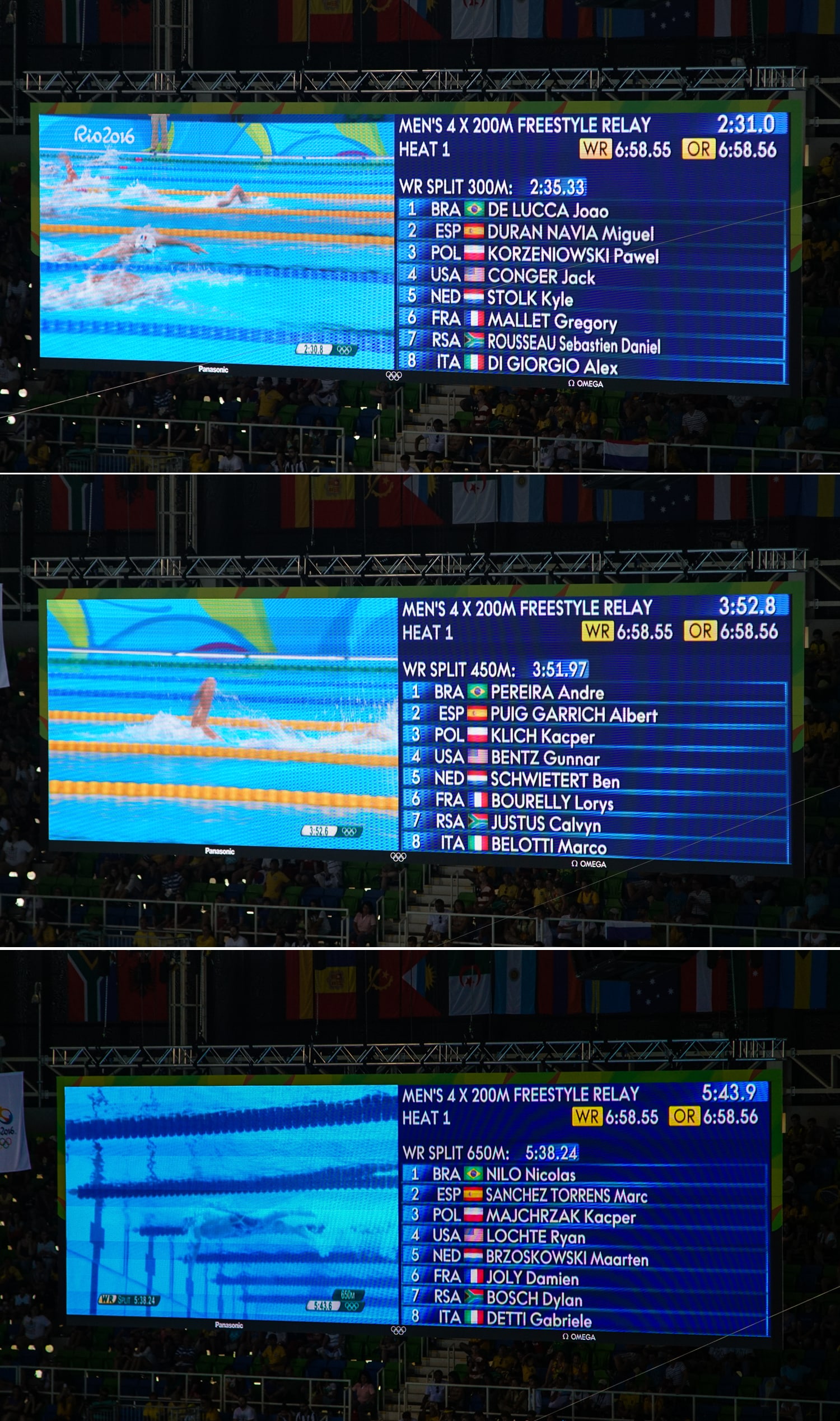 Jack Conger, Gunnar Bentz, and Ryan Lochte. The 4th guy didn't swim in the finals...he was replaced by Michael Phelps I believe. We didn't see him.