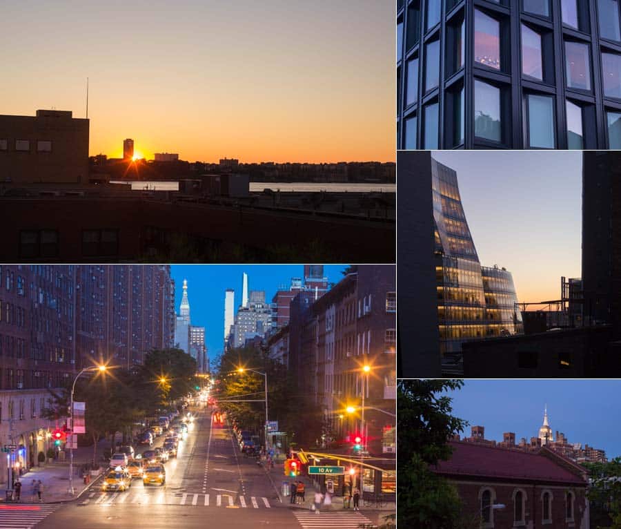 views from the High Line in NYC