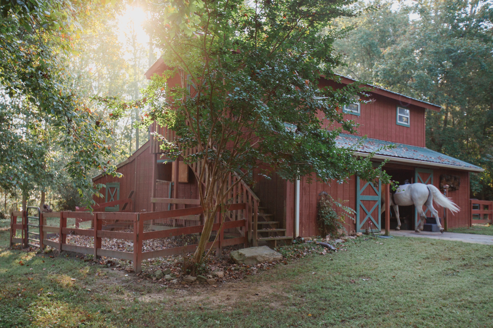 Kathy Duffy's red barn in Milton Georgia