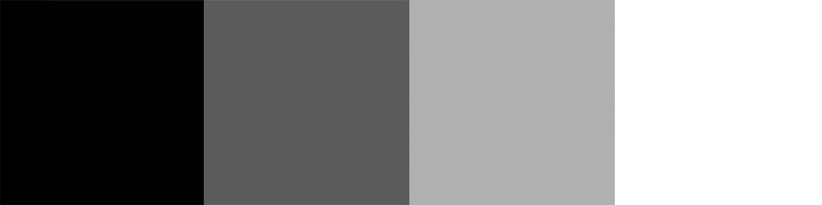 black, dark gray, light gray, and white background color chips